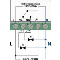 Raumthermostat mit LED-Display und Schalter, 230V~, 1 Wechsler, reinweiß