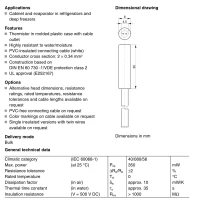 TDK B57020M2502A NTC Temperatursensor, 5kΩ, -40...+80°C, 2,8m Kabel