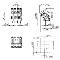 METZ CONNECT AST1350404 Federkraft-Leiterplattenklemme, RM5, 19A, 400V, 4-polig