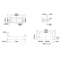 Batteriehalter, PCB, für 1x 18650 Zelle, RM71,4