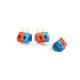 3x WAGO 256-099 Leiterplattenklemme CAGE CLAMP®, 2-polig, RM5/7,5, orange/blau