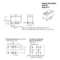 OMRON G6S-2F-Y 5VDC SMD Signalrelais 5VDC | 2 Wechsler 2A 30VDC