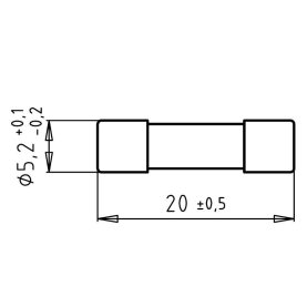 G-Feinsicherung, 5x20mm, 250V, flink, 0,08A, 10 Stück