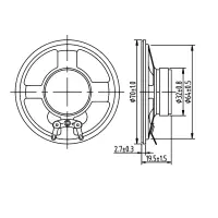 RITTO 227627 Kleinlautsprecher Ø 70mm | 100Ω 0,5W