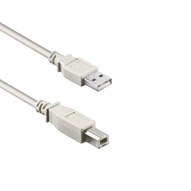 USB-Anschlusskabel, USB-A Stecker/USB-B-Stecker, grau, 1,5m