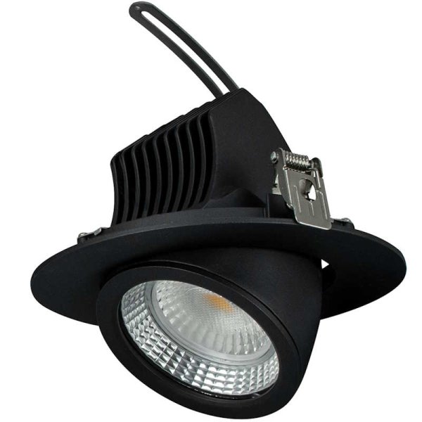 LED Deckeneinbauleuchte 200mm, dreh- & schwenkbar, 230V, 44W, 4000K, 60°, schwarz