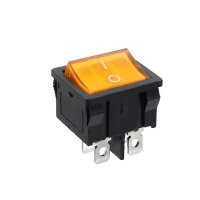Kontroll-Wippschalter 22x19mm | 2-polig EIN/AUS 6A 250VAC...