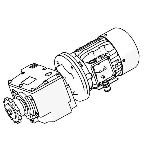 ETA eHACK 180-240 Stokergetriebemotor, 400V~, 750W, HM Kupplungssystem