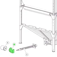 ETA Getriebe für Austragung ETABox, Getriebe + Flansch