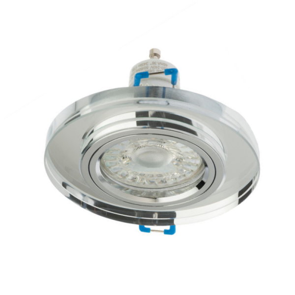 ROLUX DF-9303 Einbauleuchte aus Aluminium & Acrylglas, MR16, rund, transparent