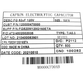 CAPXON FG820M120G160ETA Elektrolytkondensator,...