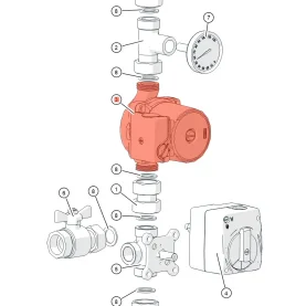 ETA Pumpen-Austausch-Set Rücklaufanhebung bis 30kW