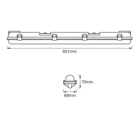 LEDVANCE SUBMARINE® T8 LED Feuchtraumleuchte, IP65,...