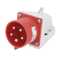 PCE 525-6 32A CEE Wandgerätestecker | 5-polig 6h IP44