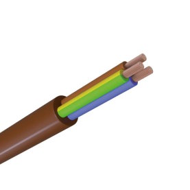 H03VV-F PVC Schlauchleitung, braun, 3G0,75mm&sup2;, 50m
